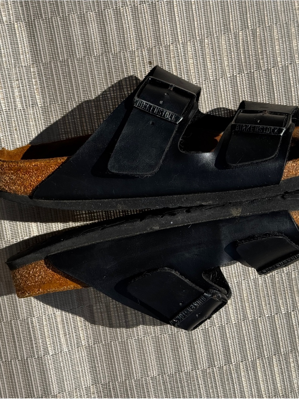 Birkenstock Black Arizona Two-Strap Women's Cork Footbed Sandals